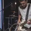 Bassist Plays the Fender Precision Electric Bass