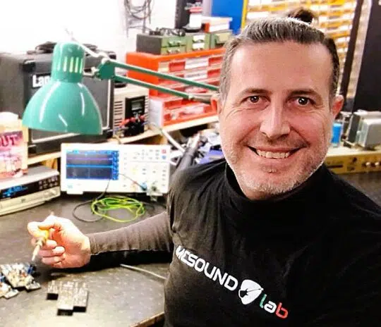 Marco Castelluccio - McSound Lab - guitar pedals and amplifiers - Photo Corriere Adriatico