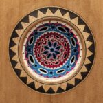 Chitarra Battente Vorraro con piroli-rosa-blu-e-rosso-scuro-888x1024