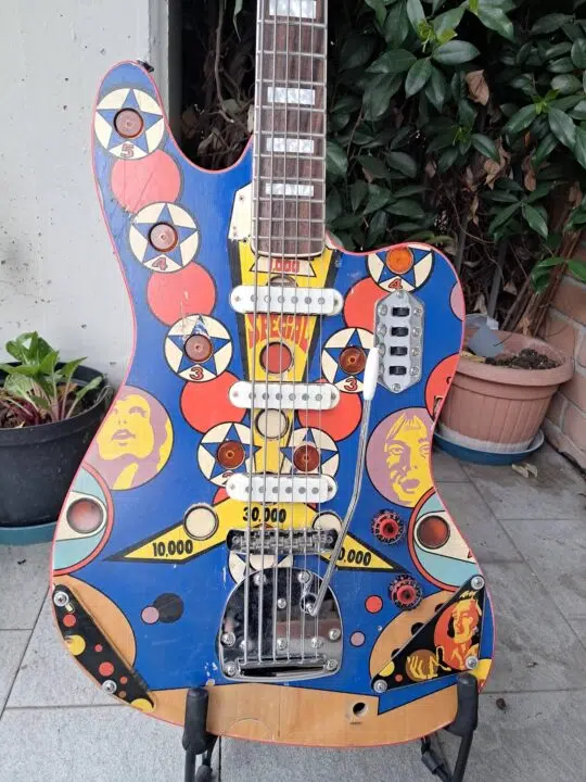 Electric Bass Flippercaster Bass Vi Big Star Biasibetti Guitars 5